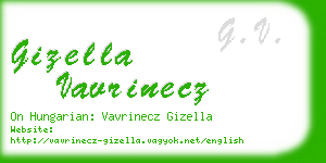 gizella vavrinecz business card